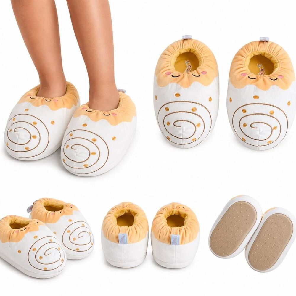 Squishmallows Cream and Yellow Slippers